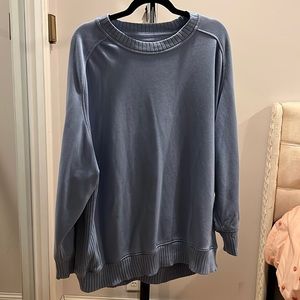 Long sleeve oversize blue sweater